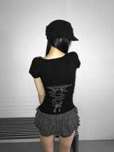バックホットピースコルセットトップ(3 color)