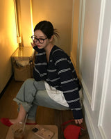 [MADE] Rollipop, striped V-neck knit
