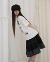ティーカップクロシェットTシャツ/ ホワイト