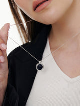 26SS★ [Premium Plating] Pennysense AB(W) Coin Necklace Gold Stone