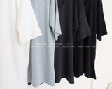ピーチナッピングスリットインナーボクシーショートスリーブTシャツ