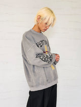 VENTIQUE ピグメントホーリースウェットシャツ 2colors
