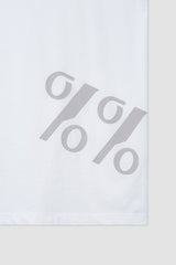 %% ロゴロールアップTシャツ / ホワイト