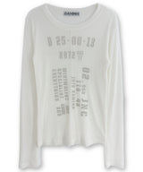 Stencil Numbering Long Sleeve Tee_Ivory