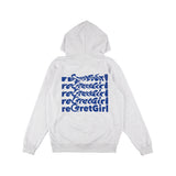 Back print logo zip hoodie