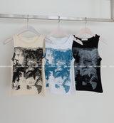 Ghost printed sleeveless shirt