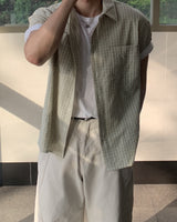 Faro check roll-up short-sleeve shirt