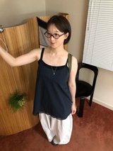 Layered sleeveless one-piece