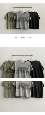 Tシャツピグメントクロップ半袖Tシャツ (3 colors)