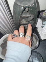 Chrome wave ring
