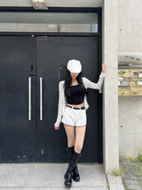 Rué Rue フリンジ スナップ ベレー (2 colors)