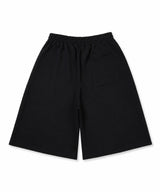 ゴシック レタリング バミューダ スウェットパンツ - ブラック