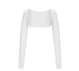 [mnem] Pure Bolero Fur Cardigan (white)