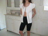 Rib biker leggings_black