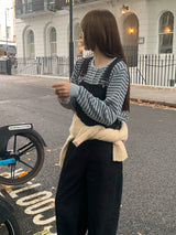 [MADE] [Planning] スリットストライプラウンドカーディガン