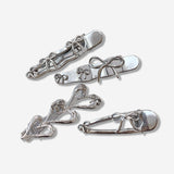 Minimalist Bow Metal Hair Clip 4 Pieces Set
