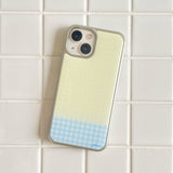 blue lemon silver epoxy phone case