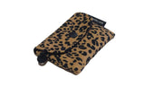 Simple Card wallet _Leopard Corduroy Camel