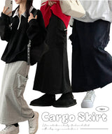 Pendos String Slit Cargo Skirt
