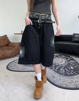 Radi camo sagging Bermuda denim pants