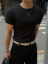 Nagrang ribbed muscle short sleeve