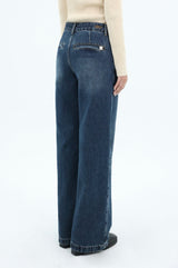 MID WAIST SLIM WIDE LEG DENIM code 26019