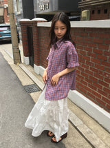 ナユタピンタックティアードバンディングロングスカート