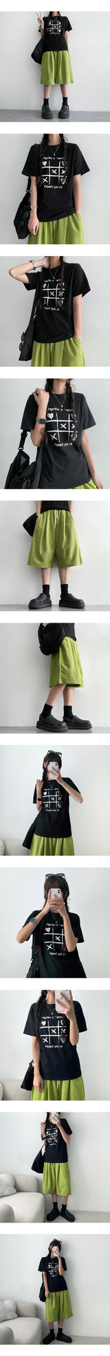 Acurl ハート半袖Tシャツ
