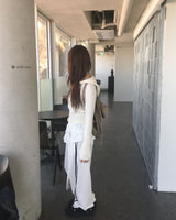 レイヤードラインスカートパンツ