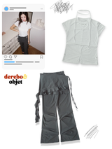 cool frill layered skirt bendable pants