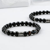 SVB-188 Cut Natural Stone Onyx Bracelet Lucky Bracelet