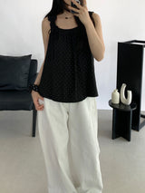 Liam Shirred Sleeveless Blouse