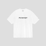 ウォッシュ加工サークルロゴTシャツ - WHITE