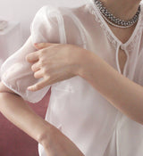 [pepe] バブルブラウス(white)