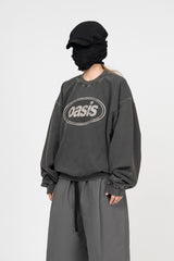 リベインオアシスウォッシュドスウェットシャツ