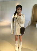 snow double-button coat