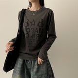 グロン ヴィンテージ レタリング ロングスリーブ Tシャツ