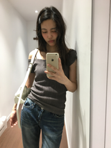 Show Ripple Off-shoulder T-shirt (4color)