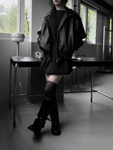 classic washed leather jacket