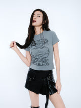 ハートブレイカーズクラブTシャツ [カーキ]