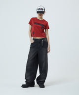 GOTHIC APPLIQUE CROP TEE_WHITE