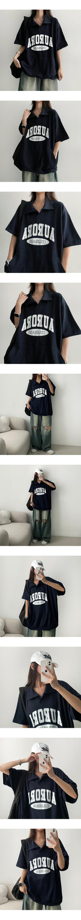 Domt カラー半袖Tシャツ