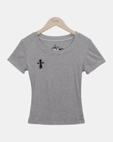 Kiho Cross Lace Short Sleeve T-Shirt