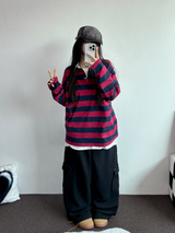 ワッフルパンチング 🧇ワイドカーゴパンツ 🩶🖤2カラー
