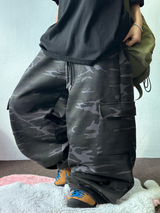 SEMI BALLOON WIDE OVER CARGO MILITARY LONG PANTS 🐝💚🤎 - 2 COLORS