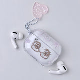 【MADE】 Megane Girl AirPods Case – Brown (★Keyring & Sticker Set)