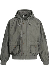 Hooded Utility Work Jacket