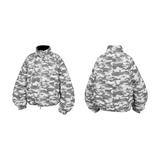 RELABELインタラクティブ (Black Bone)Vカット ボーンストラクチャー マッスル90 レイヤード リブニット ダウンジャケット