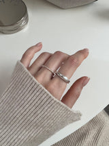 [5 set] Bold Twist Ring Set 