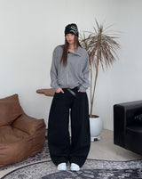 Heid Check Layered Balloon Pants